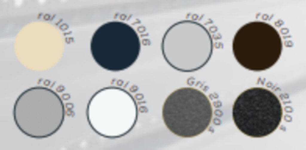 coloris des lames de volets bioclimatiques