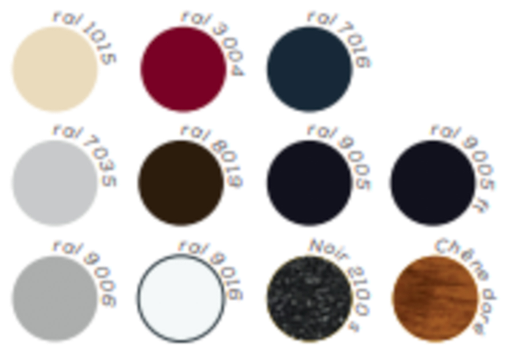 coloris des volets roulants à lames orientables