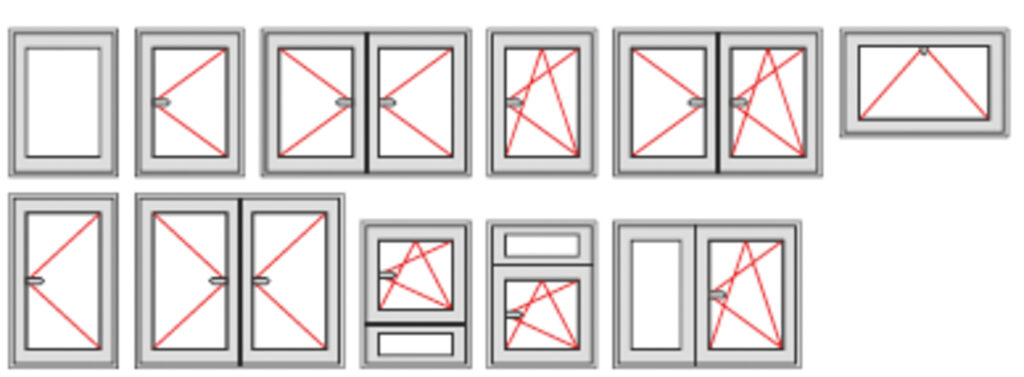 configuration d'ouvrant de fenêtres à la française en pvc gamme performance
