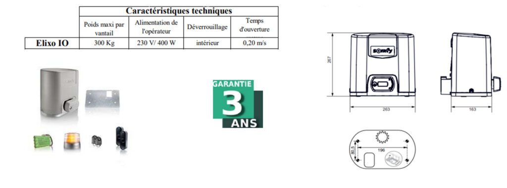 motorisation pour portails de clôture coulissant