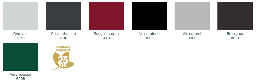 teintes givrées de porte d'entrée en aluminium