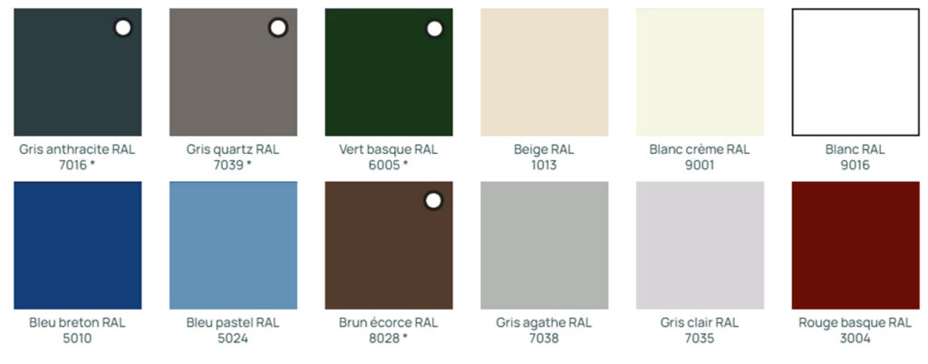 couleur de fenêtres en bois